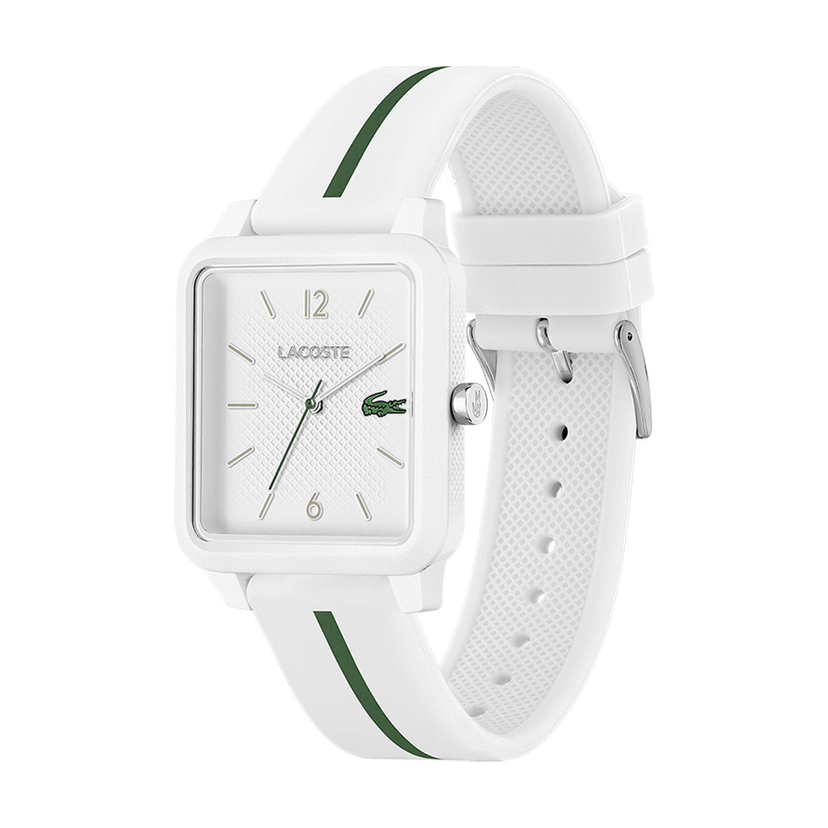 Montre LACOSTE  Studio homme TR90 blanc bracelet silicone blanc