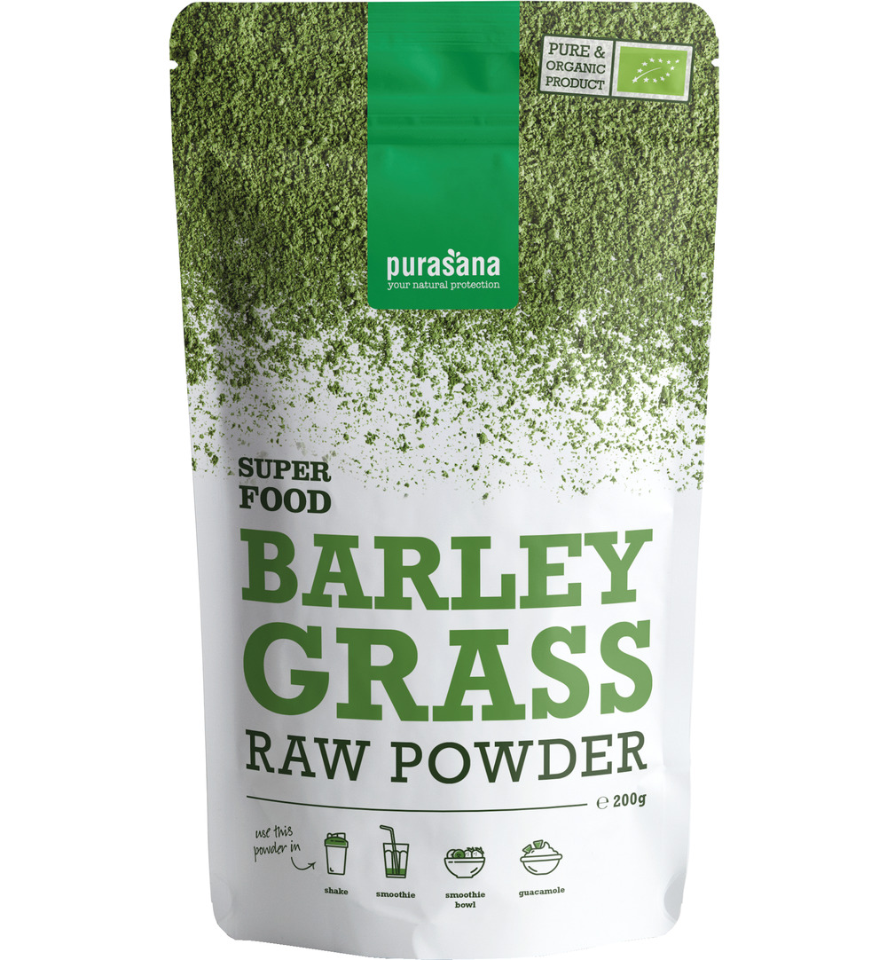 Purasana Gerstegras Poeder/Poudre Herbe D’Orge Vegan Bio (200 gr)