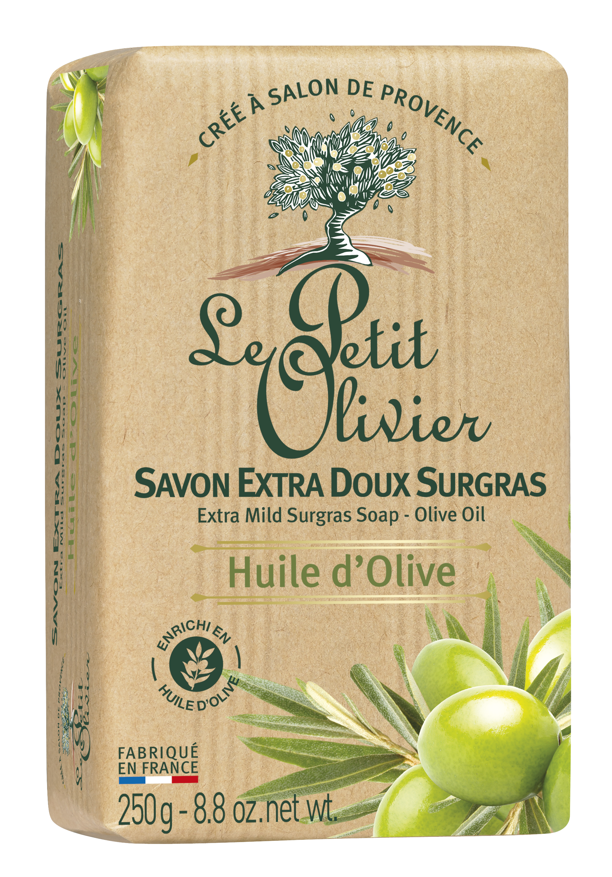 LE PETIT OLIVIER savon extra doux huile d'olive 250 g