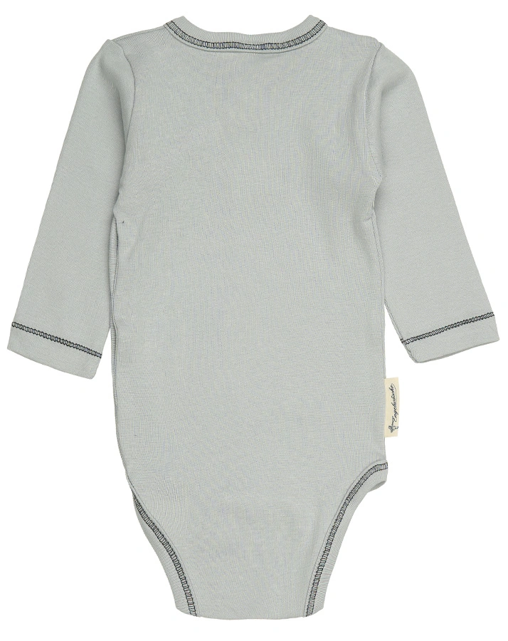 Wickel-Langarmbody ESSENTIAL UNI in silbergrau