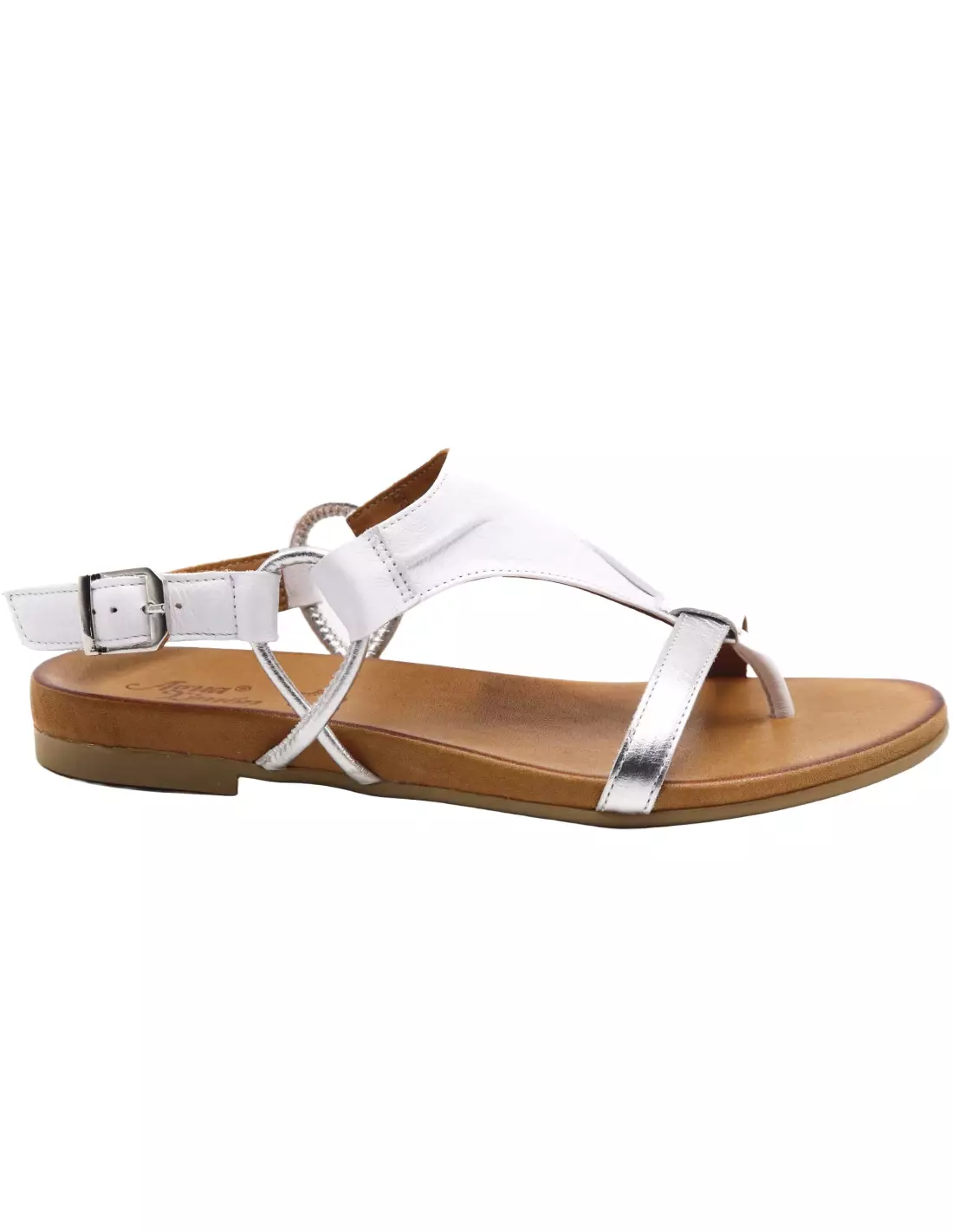 MAISON MANSA 59 - Sandales & nu-pieds Blancargent