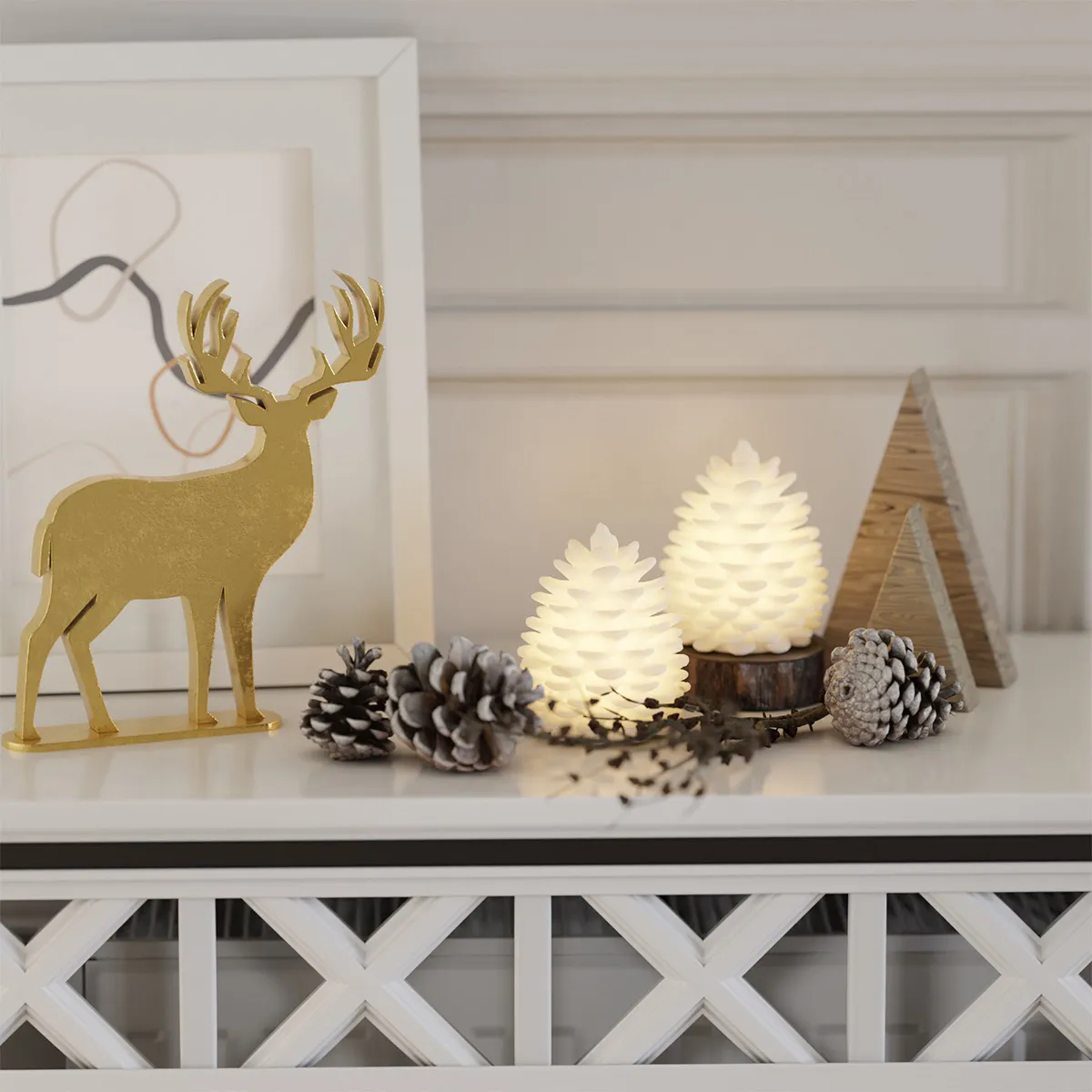 Deluxe Homeart LED Kogle - 2 stk.