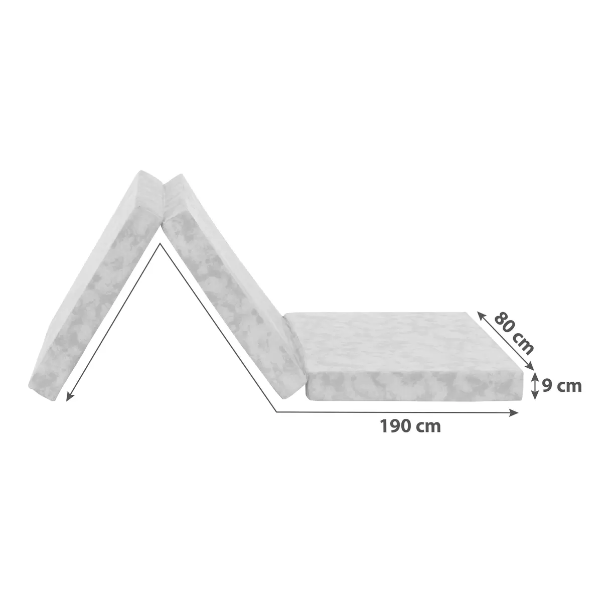 Faltmatratze Billy 80x190 Blau