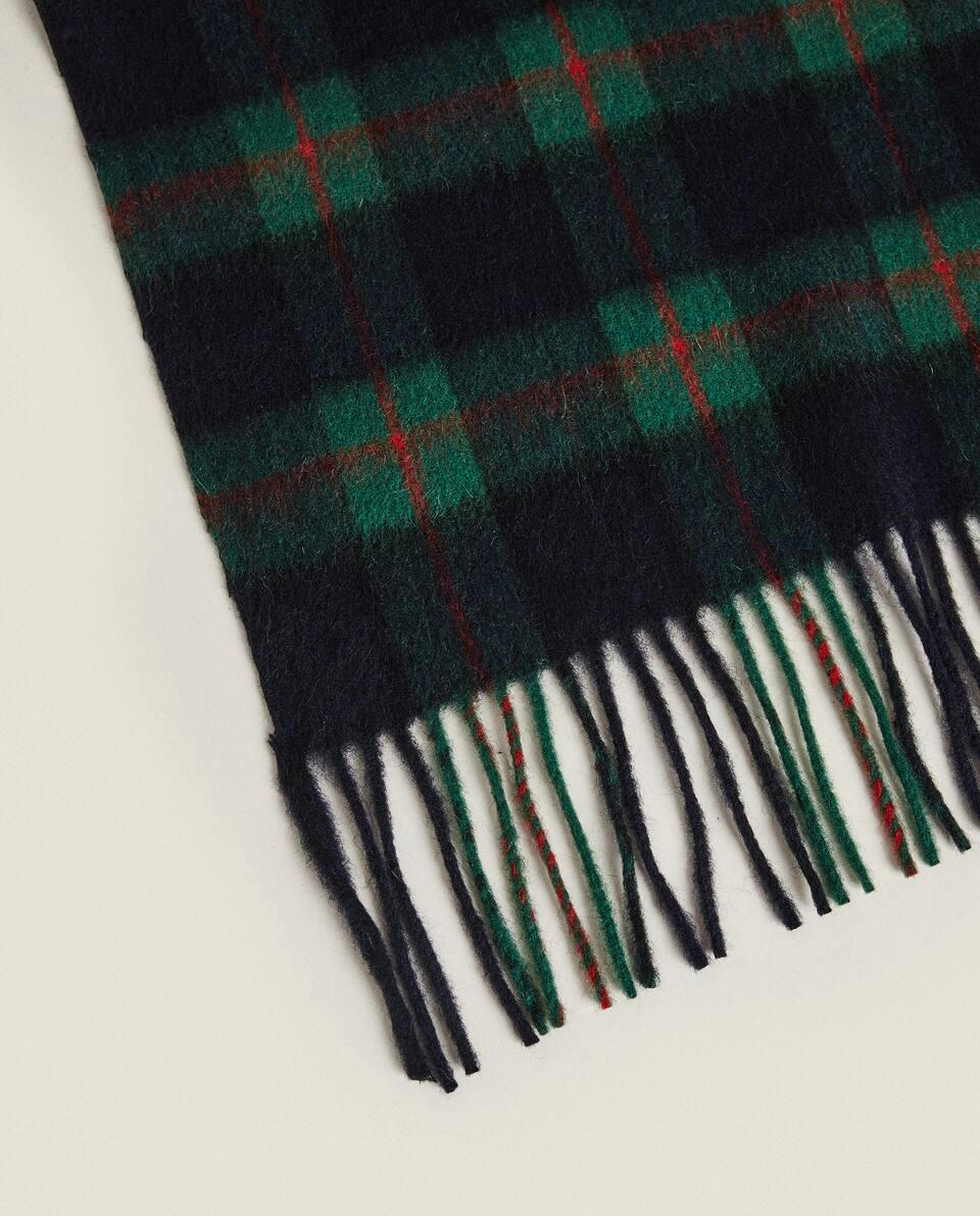 Manta de lã xadrez tartan de Natal