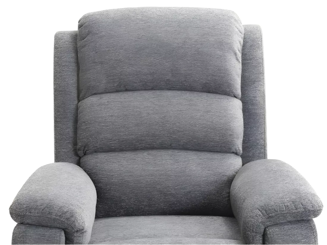 Canapé 3 places et fauteuil relax électrique en tissu anthracite NEVERS