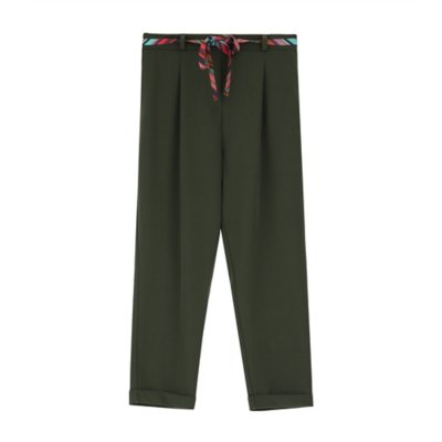 Pantalon femme Fluide avec ceinture PLEASE