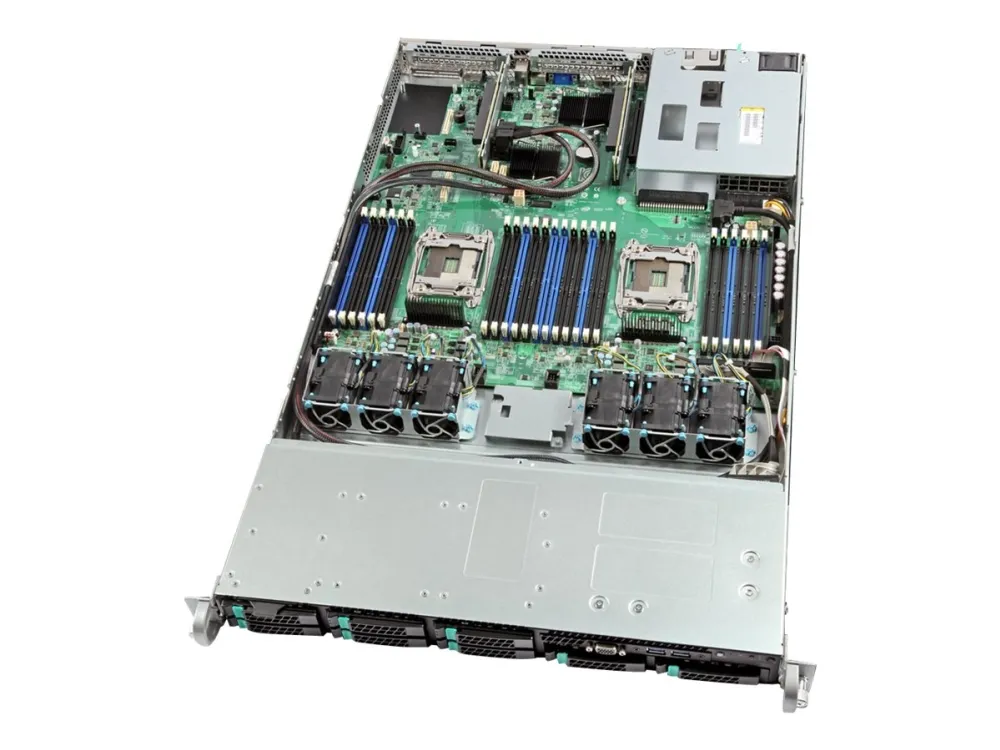 Intel Server System R1208WT2GSR - Server - rack-monterbar 1U - 2-vejs - uden CPU - RAM 0 GB - SATA - hot-swap 2.5