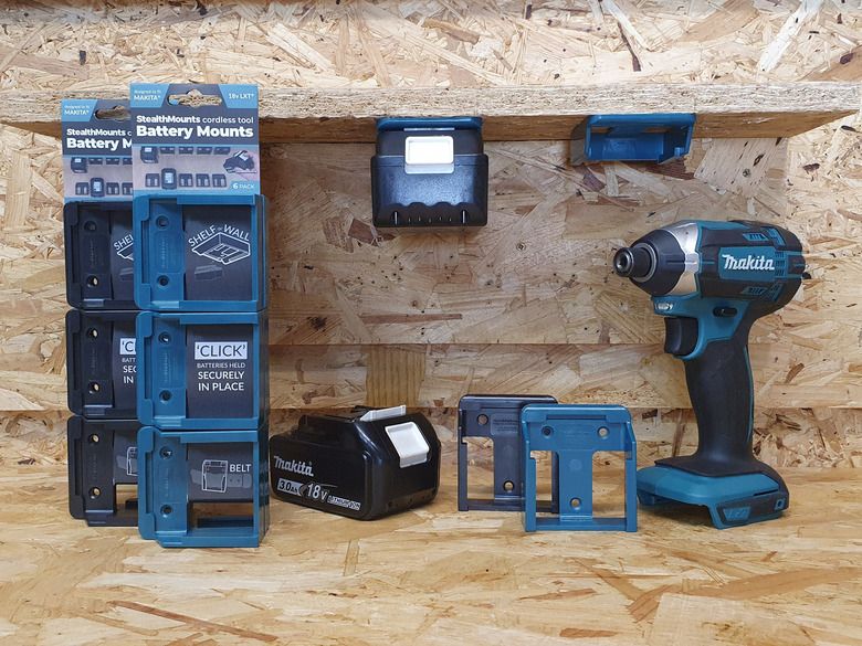 StealthMounts BM-MK18-6 Accuhouder voor Makita 18V LXT - Zwart- 6-pack