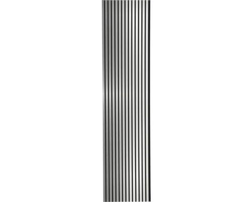 Akoestisch paneel, geborsteld zilver, met folie omwikkeld, 2400 x 572 x 19 mm