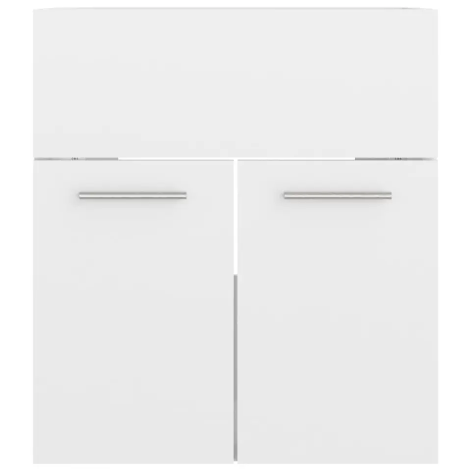 vidaXL - Wastafelkast - Wit - Bewerkt hout - 41 x 38.5 x 46 cm