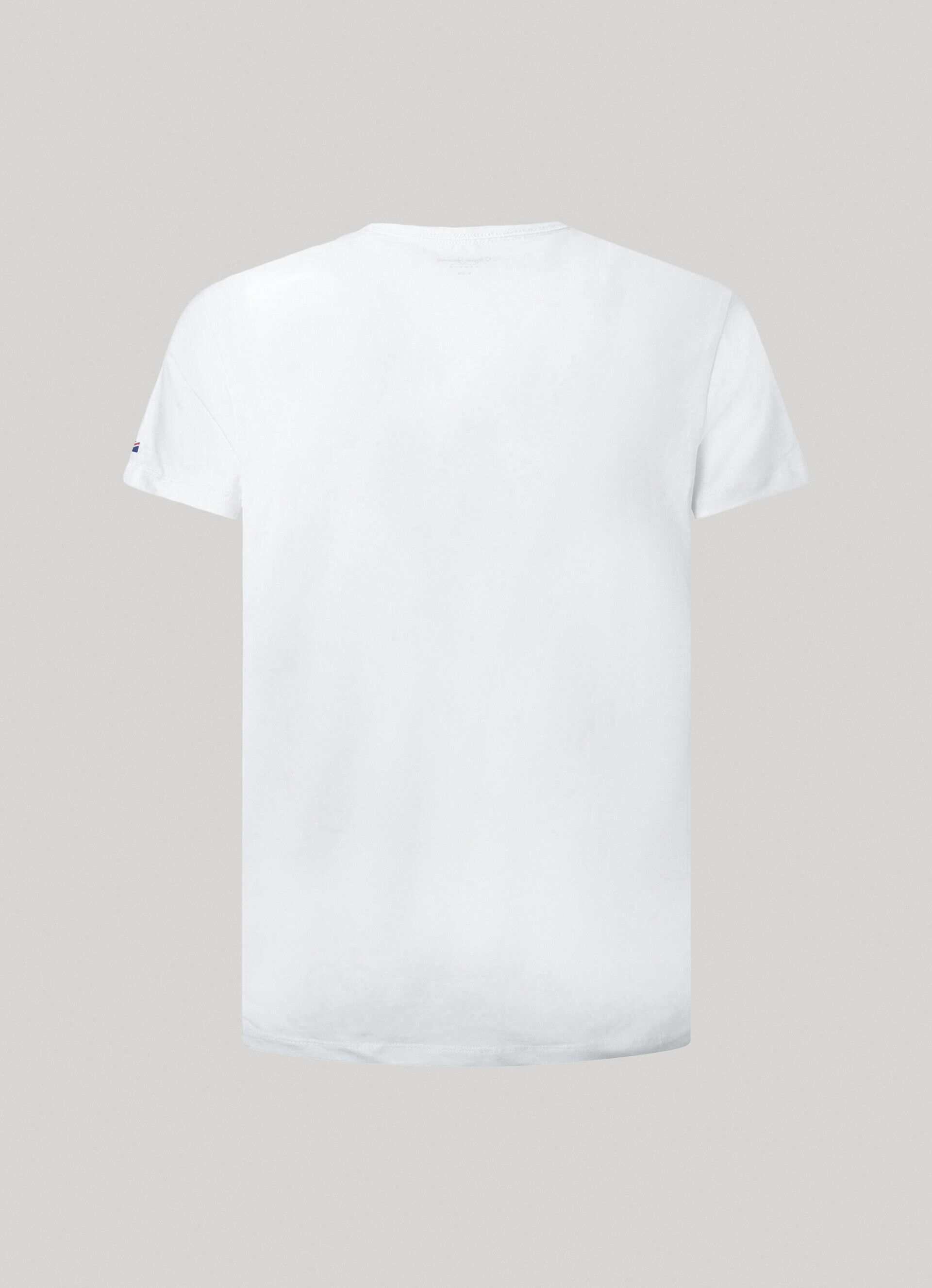 Camiseta de algodão com logotipo estampado - branca