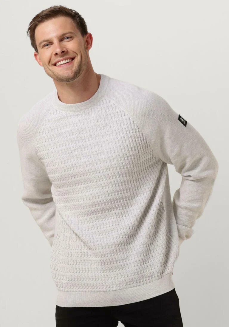 VANGUARD witte vanguard trui crewneck cotton