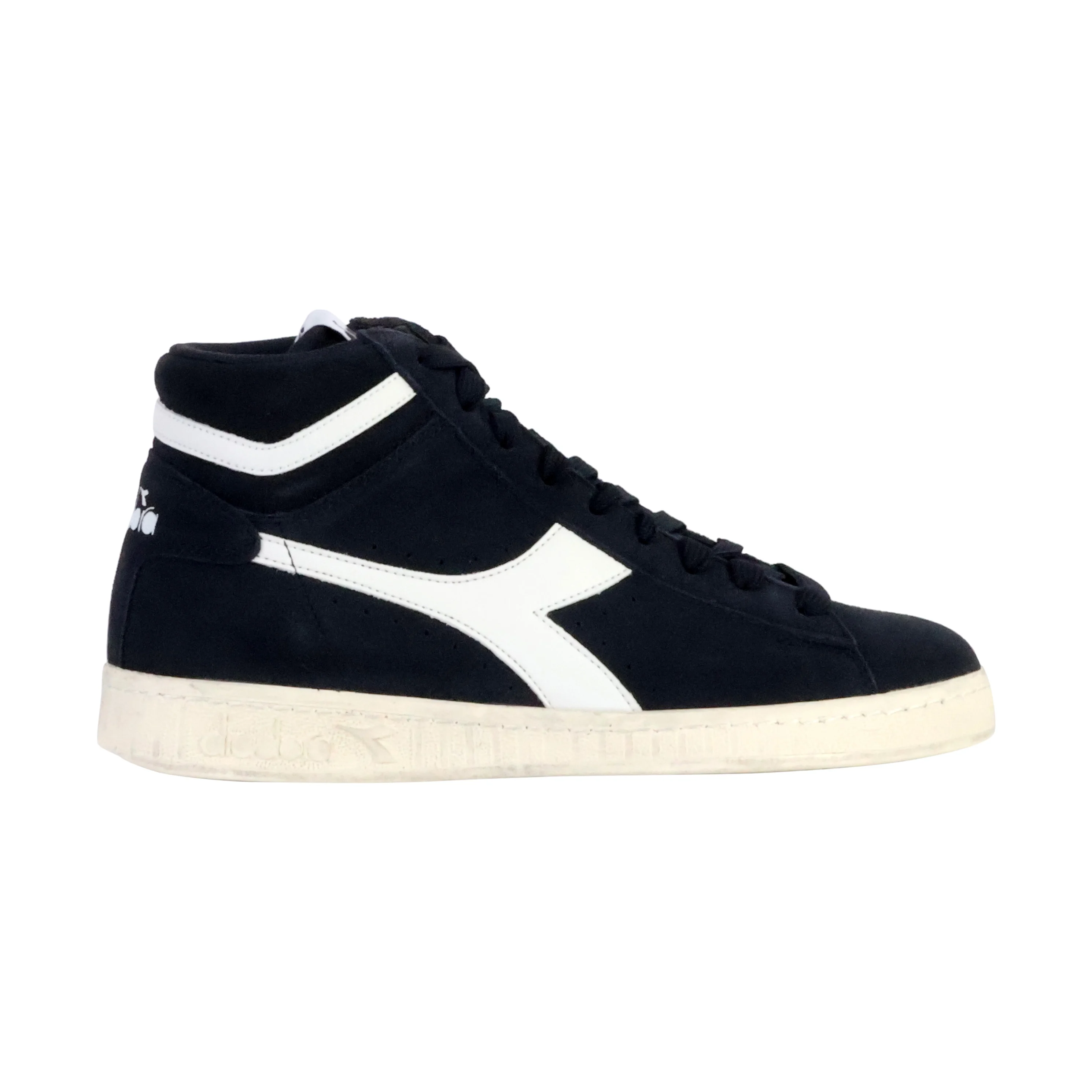 Basket montante cuirgame high suede waxed | Noir