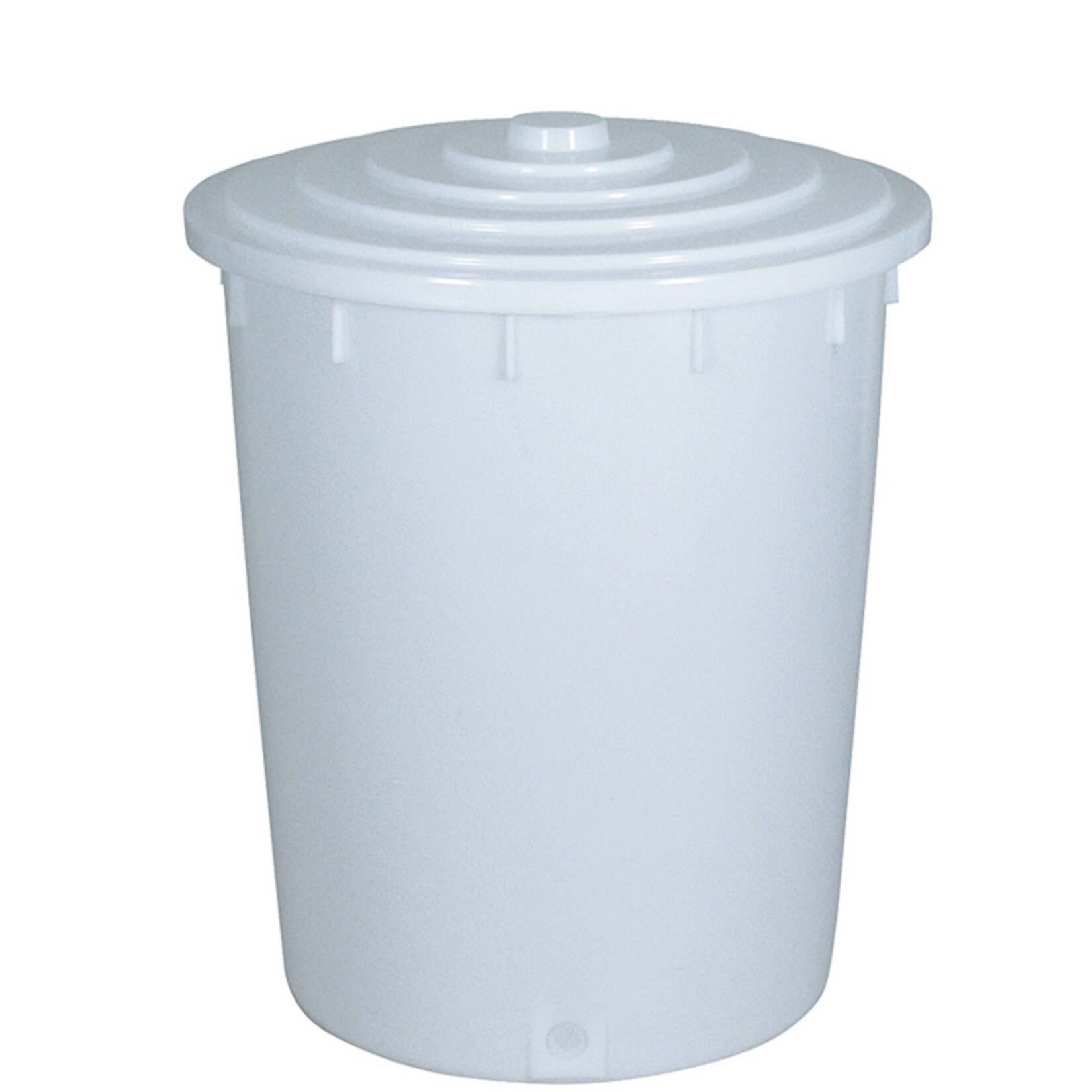 BRB Kunststofftonne 200 Liter mit Deckel, weiß