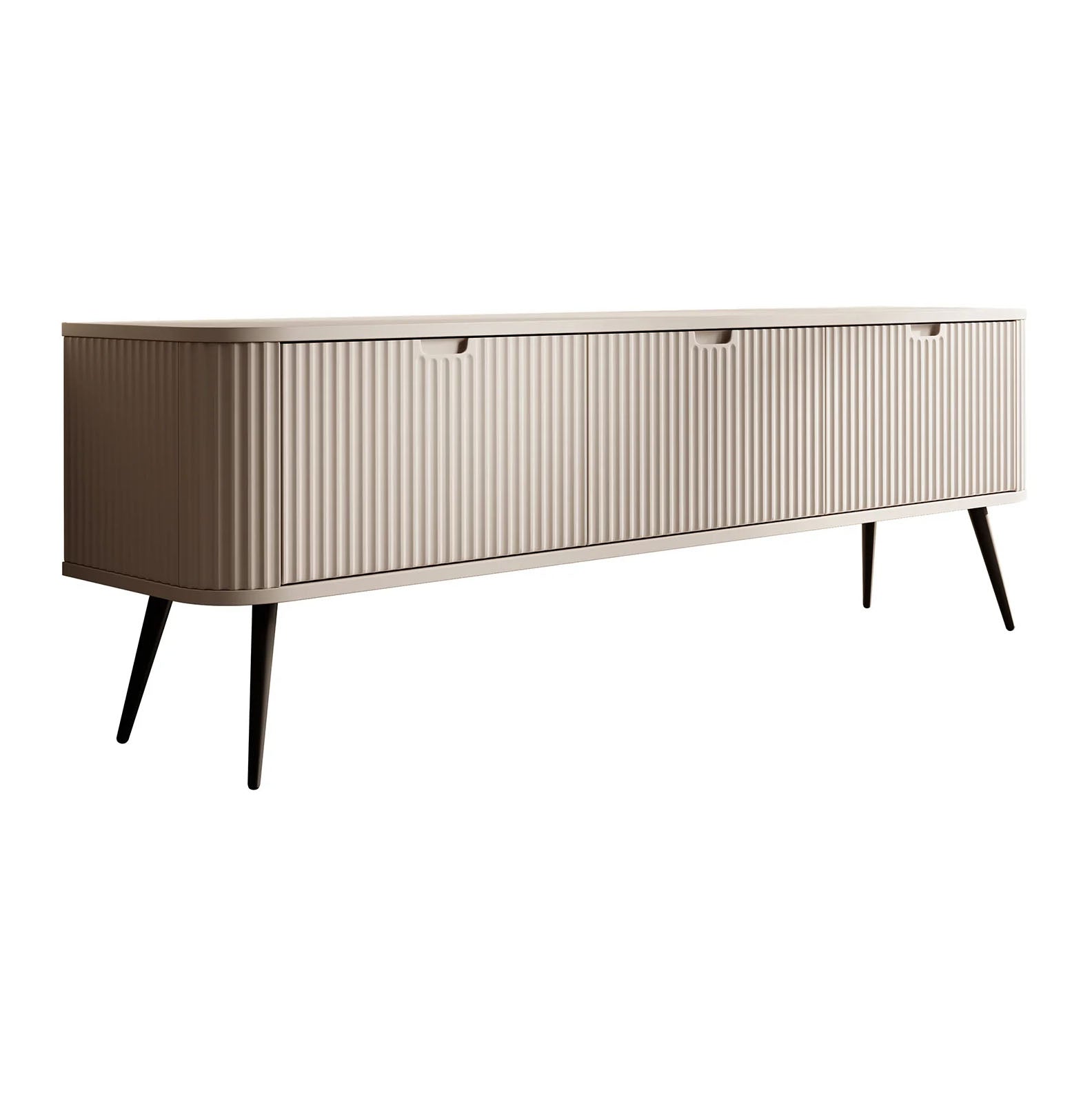 Zakari - TV-Meubel met 3 deuren - Beige - 168 cm