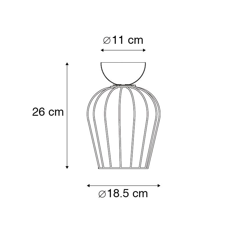 Moderne plafondlamp zwart draad - Palica