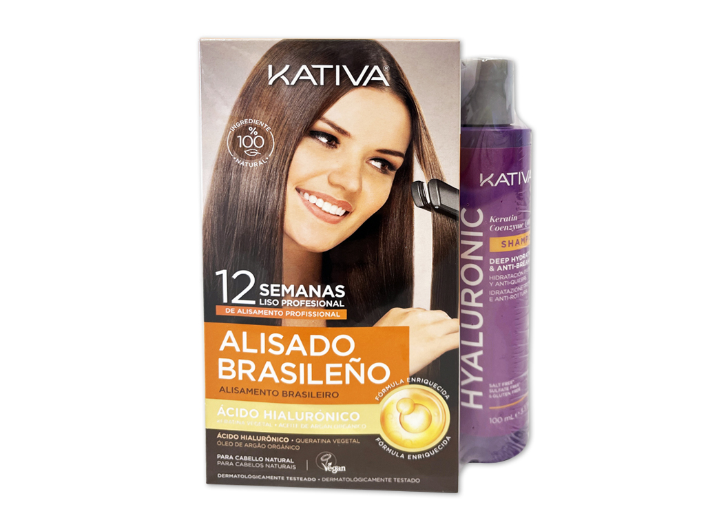 PACK KIT ALISAMENTO KATIVA BRASILEIRO A.HIALU CHQ10 100ML