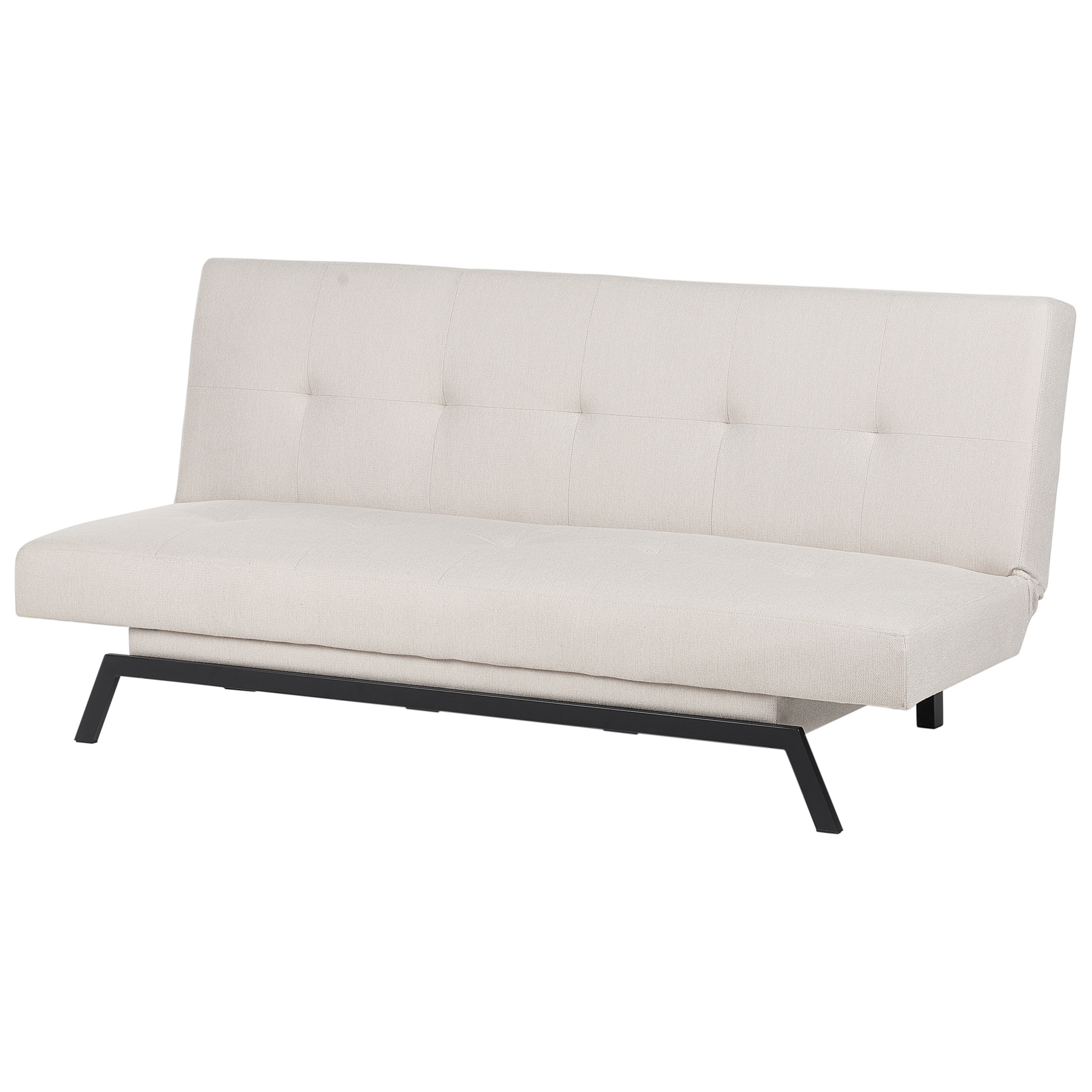 Beliani - LEEDS  - Slaapbank 3-zits - Gebroken wit - Polyester