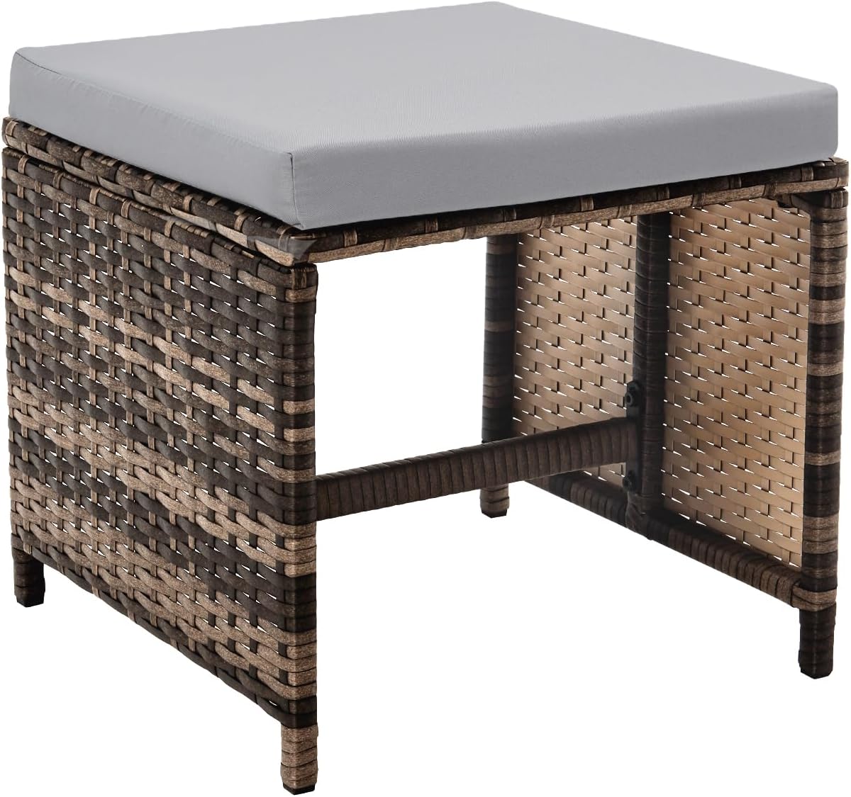 SVITA Denver Polyrattan Gartenmöbel Set 7 Personen Essgruppe Lounge Esstisch Braun
