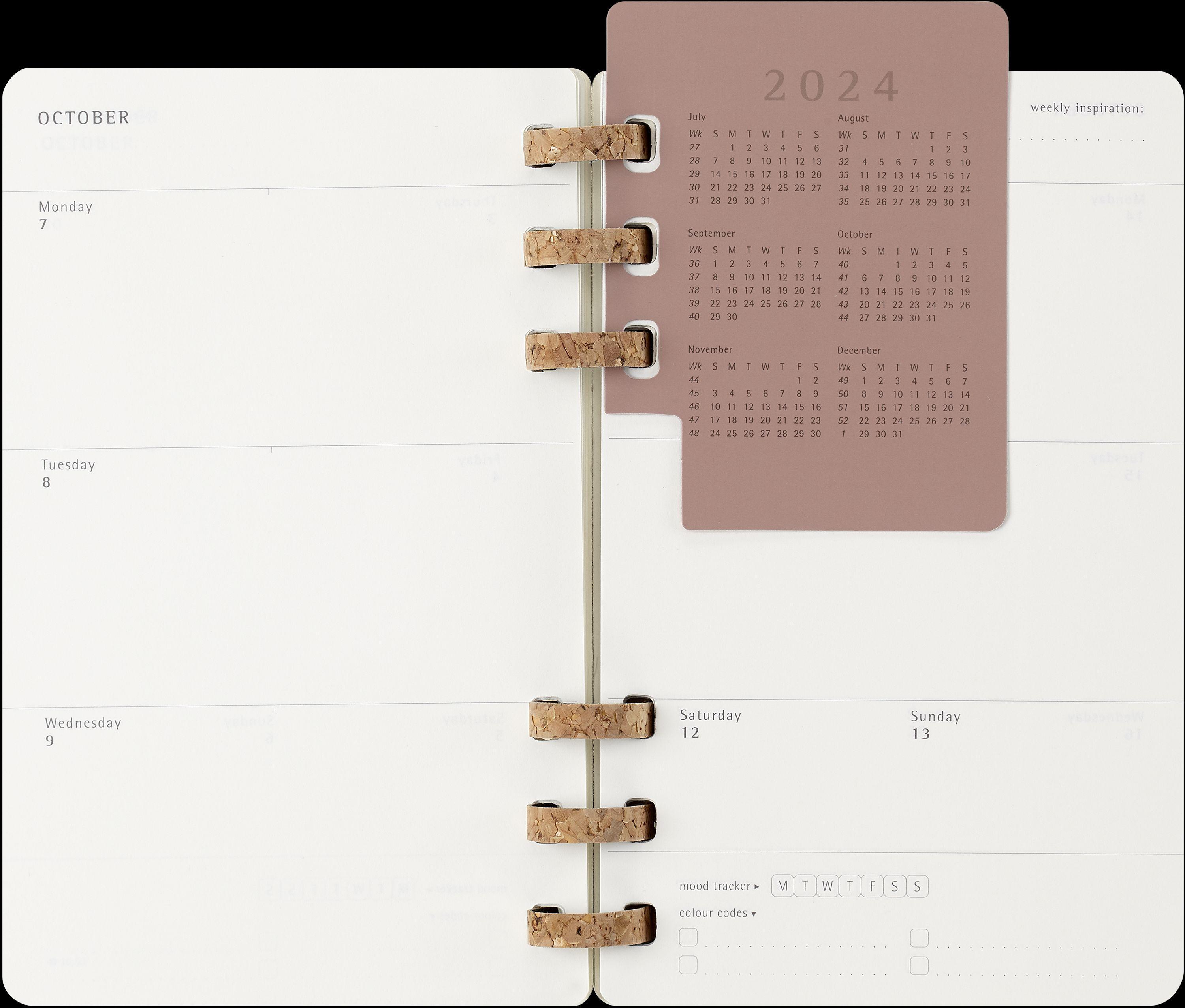Moleskine 12 Monate Studienplaner mit Spiralbindung 2025, L/A5