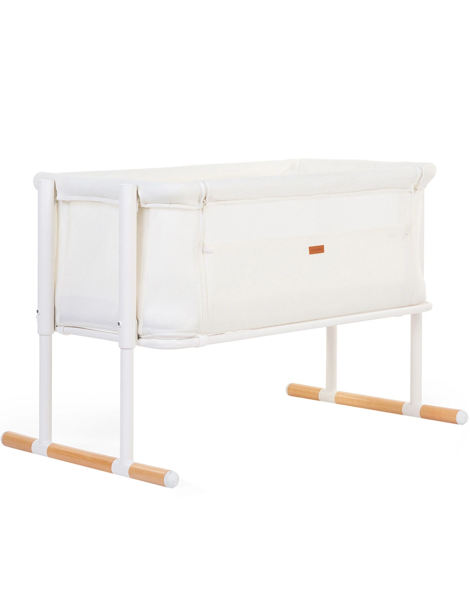 Beistellbett EVOLUX (97x64x85) in weiß/buche