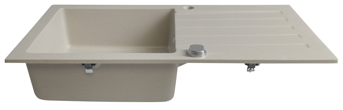 Sapho spoelbak 78x44cm met kraangat beige graniet