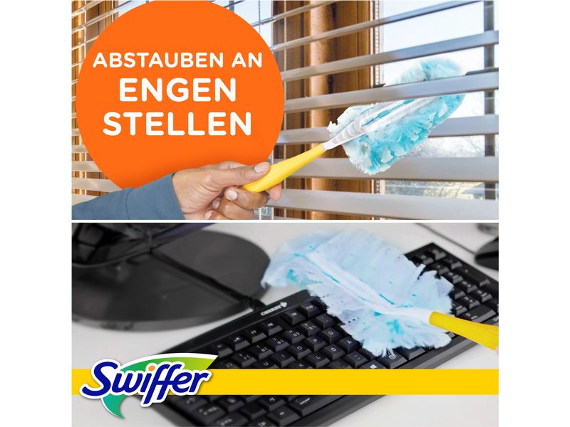 Swiffer Staubmagnet mit Griff 3 Stück, Blau/Gelb Starterset mit Dufttücher