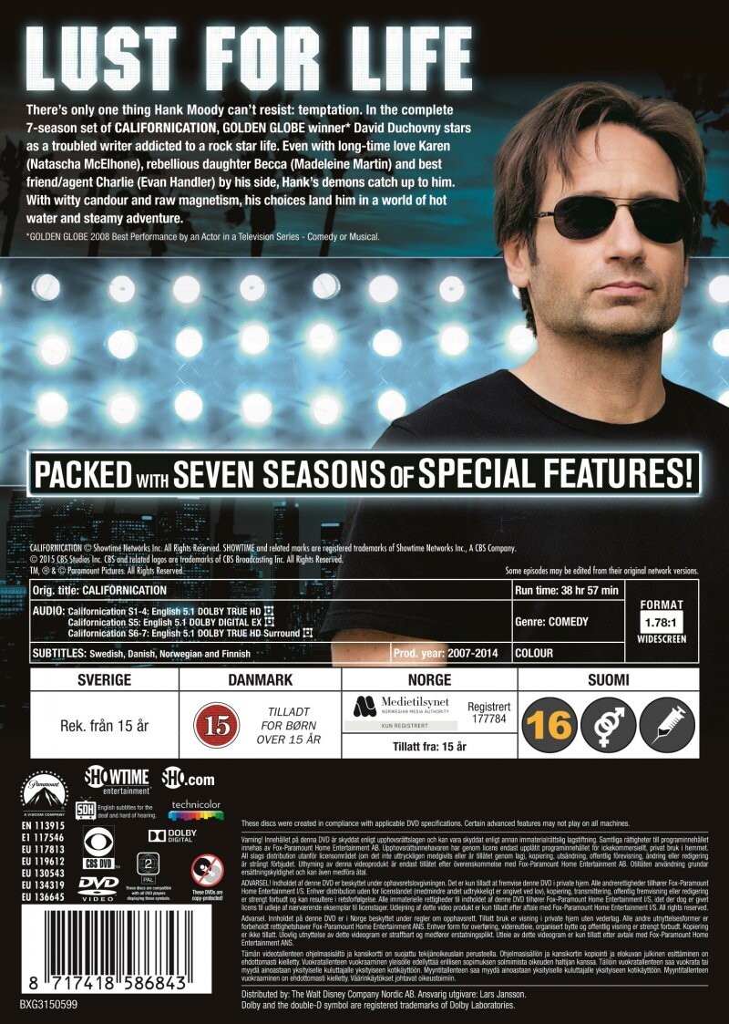 Californication Box - Komplet - Sæson 1-7 - DVD