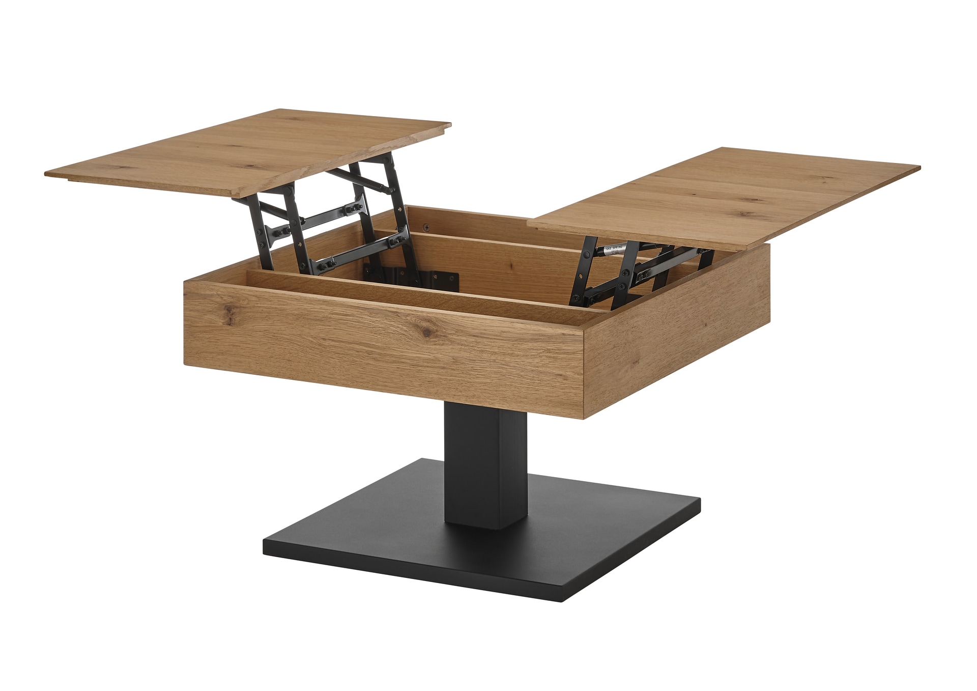 CASAVANTI Couchtisch ASHTON 79 x 79 cm Metall Eiche furniert