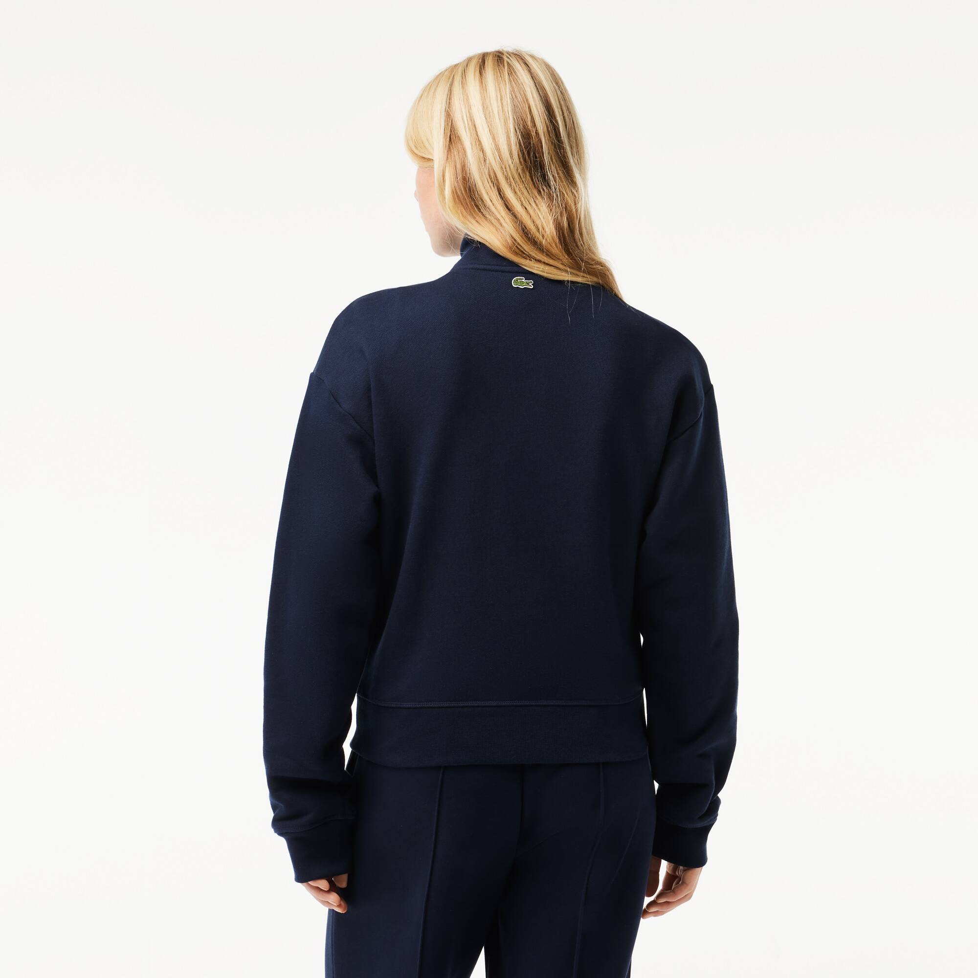 Jogger-Sweatshirt aus Fleece mit Stehkragen Sweatshirts - Blau - Lacoste - Damen