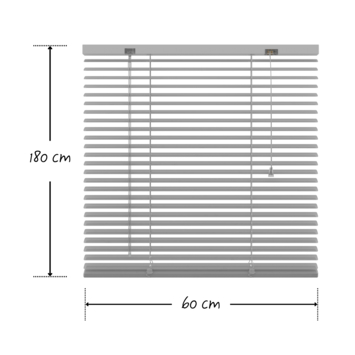 KARWEI aluminium jaloezie 16 mm zilver (kleurnr. 221) 60x180 cm (bxh)