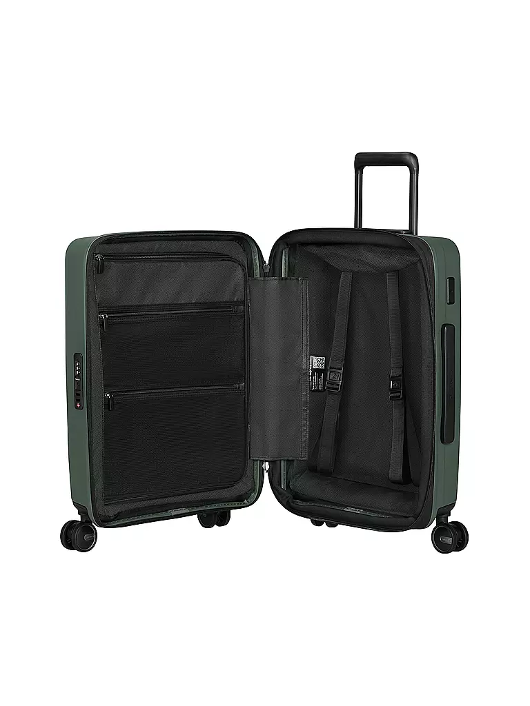 SAMSONITE Trolley RESTACKED SPINNER 55cm erweiterbar sage dunkelgrün