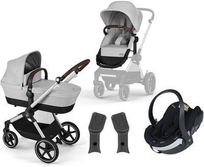 Cybex EOS Lux Duovogn inkl. BeSafe iZi Go Modular X2, Silver/Lava Grey