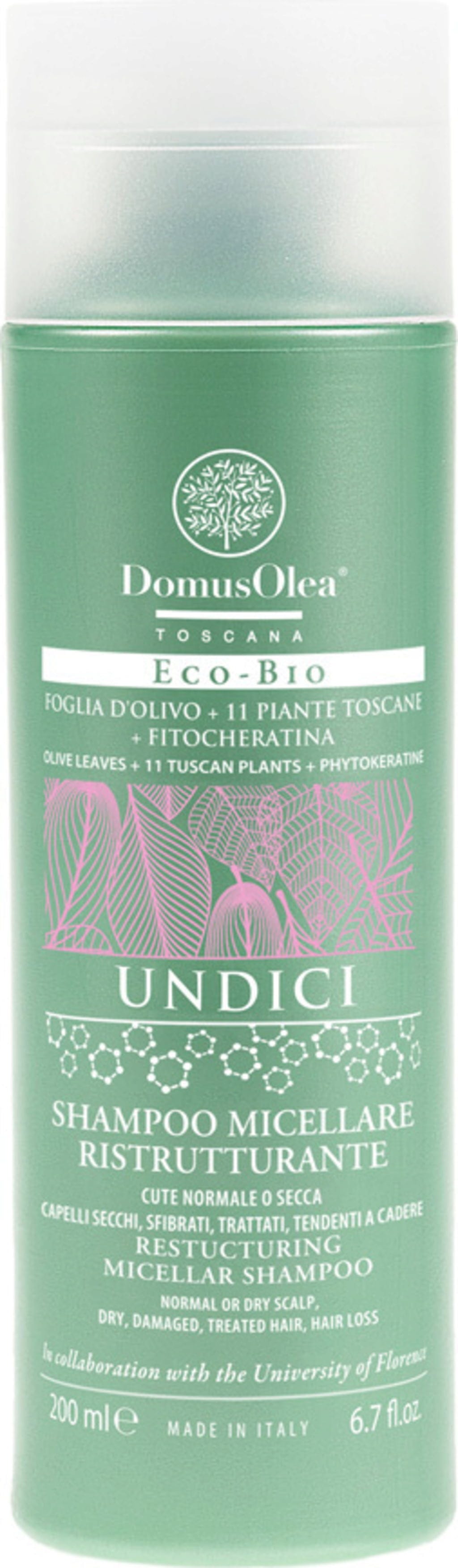 Domus Olea Toscana  UNDICI Restrukturierendes Mizellen-Creme-Shampoo, 200 ml