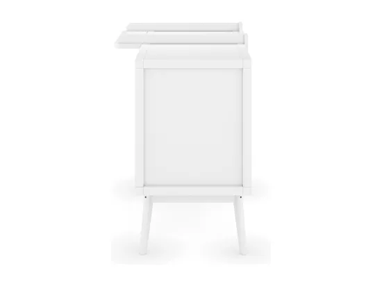 Commode à langer 4 tiroirs bois massif blanc MARLEY