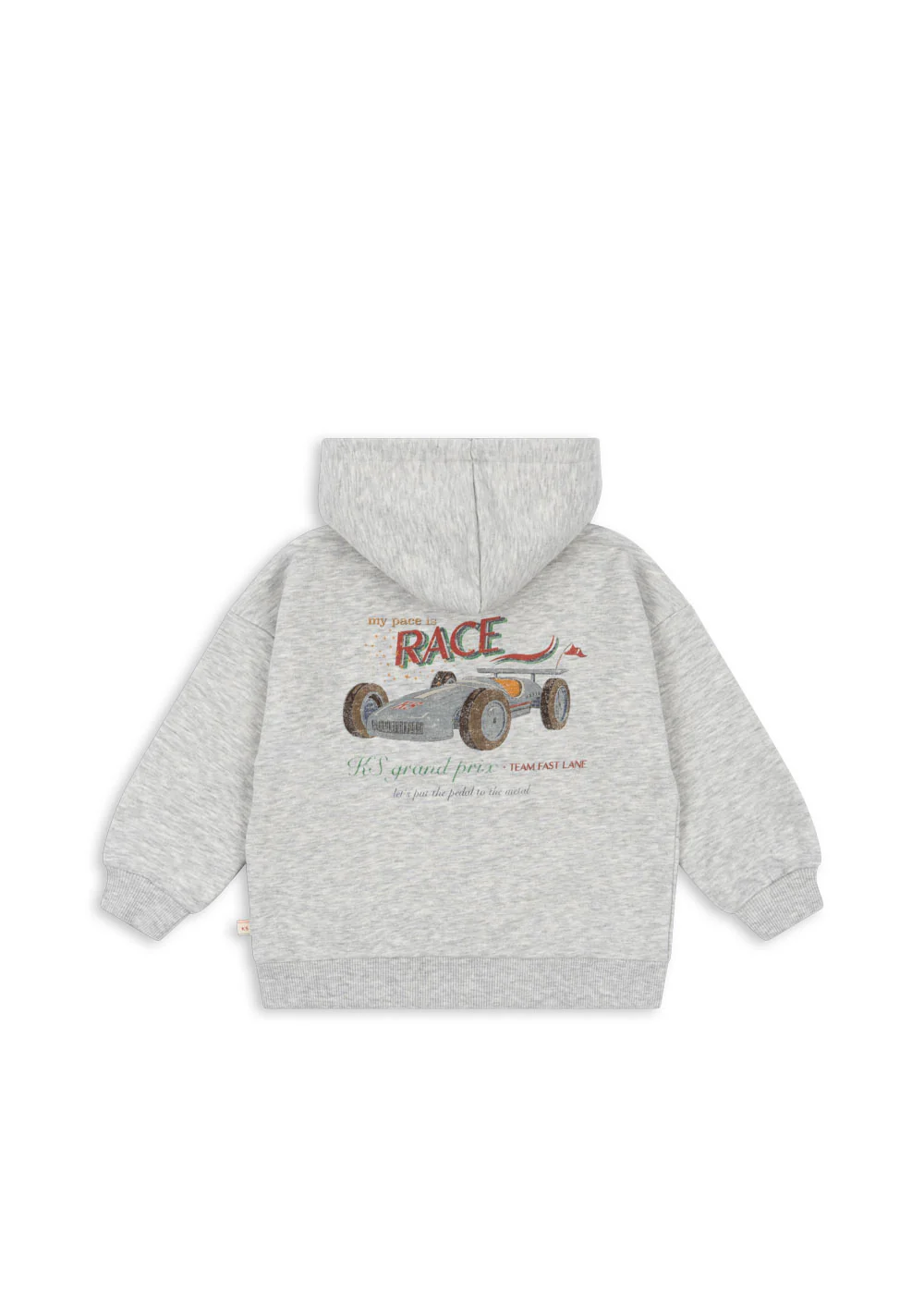 lou hættetrøje - GREY MELANGE - 12M