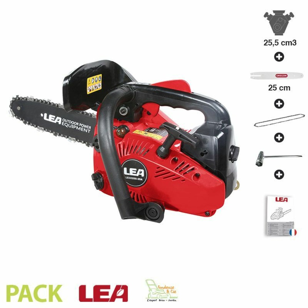 Elagueuse thermique 25,4cc guide 25cm lea le32255-25a