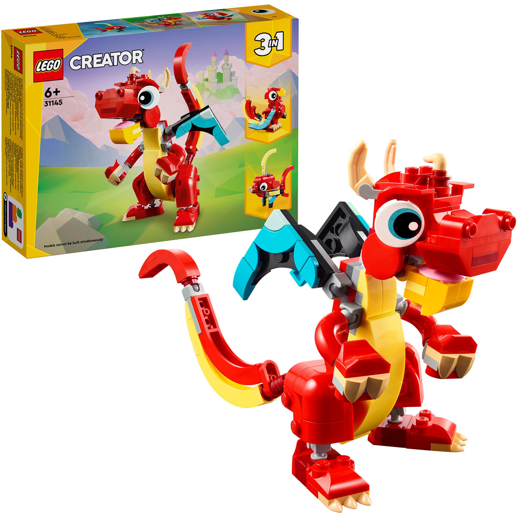 LEGO Konstruktionsspielzeug Creator 3-in-1 Roter Drache
