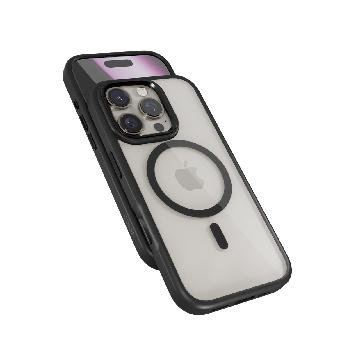 iPhone 16 Pro Mag  Hero Case Pro MagSafe Hybrid Hülle TPU Bumper (91010101300001) - Schwarz / Transparent
