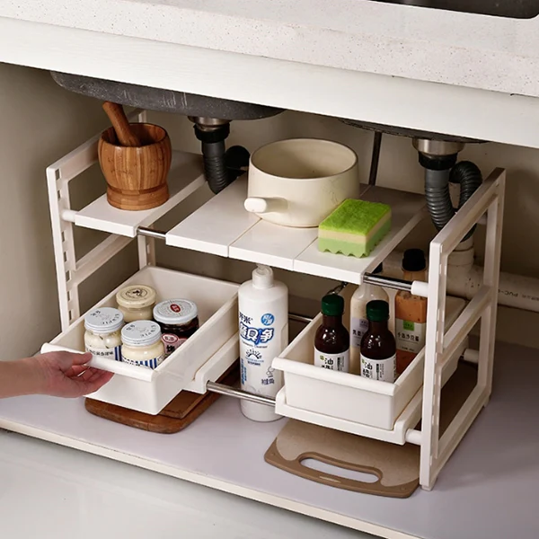 Rangement sous évier extensible