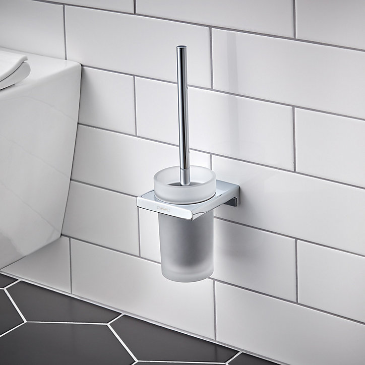 Porte-brosse WC mural chromé Hansgrohe