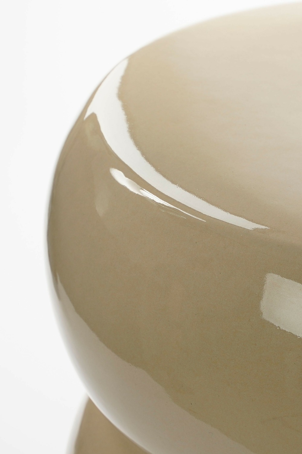 Mica decorations - table d'appoint en céramique crème h44
