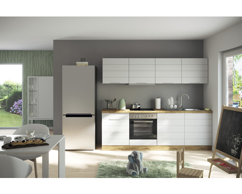 Held Furniture keukenblok zonder apparatuur Florence 240 cm wit mat gedemonteerde variant omkeerbaar 1100.6291