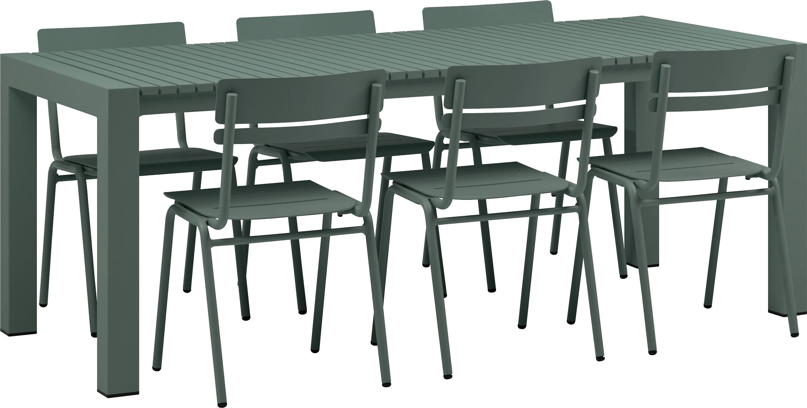 CADIZ Fixtisch - Jungle green / B: 200.0 cm x T: 90.0 cm x H: 75.0 cm