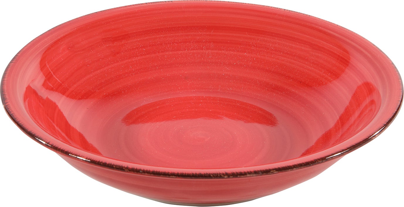 Kerstbord diep rood D 21 cm