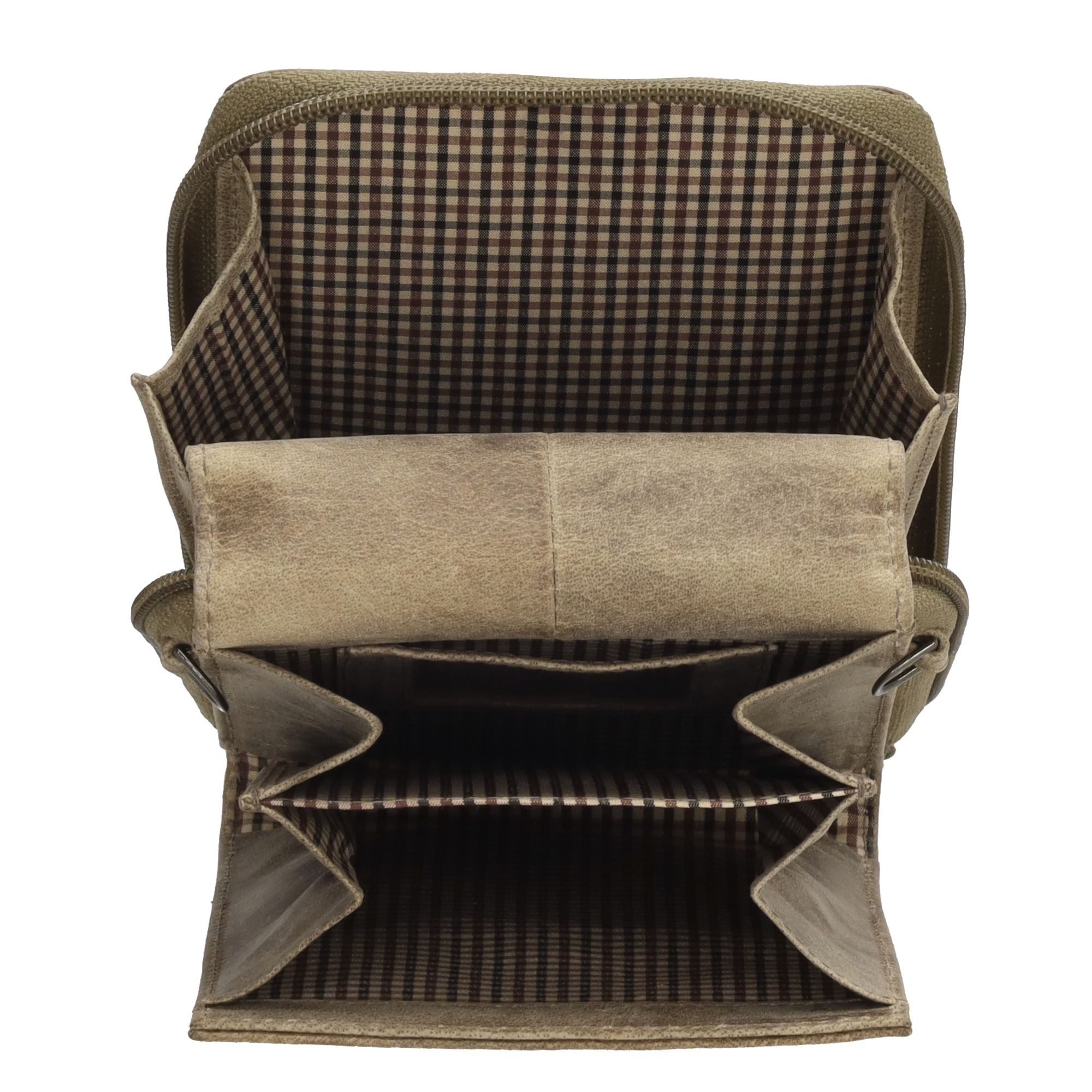 Hide & Stitches Idaho Telefoontasje Donkerzand
