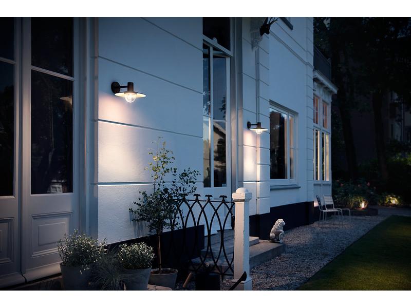 Philips Wandleuchte Skua, E27, 42 W, Schwarz MyGarden Wandleuchte für den Aussenbereich