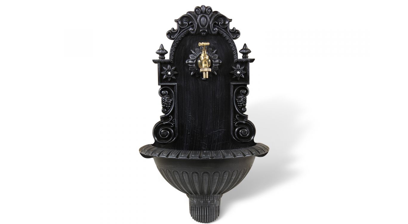 Fontaine de jardin aluminium gris 37x18.5x61.5cm