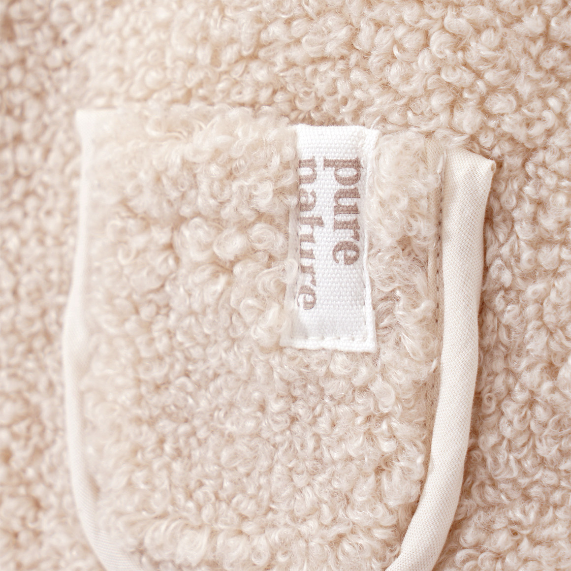 Topomini Pure Collection Baby Teddyweste mit 2 Taschen beige