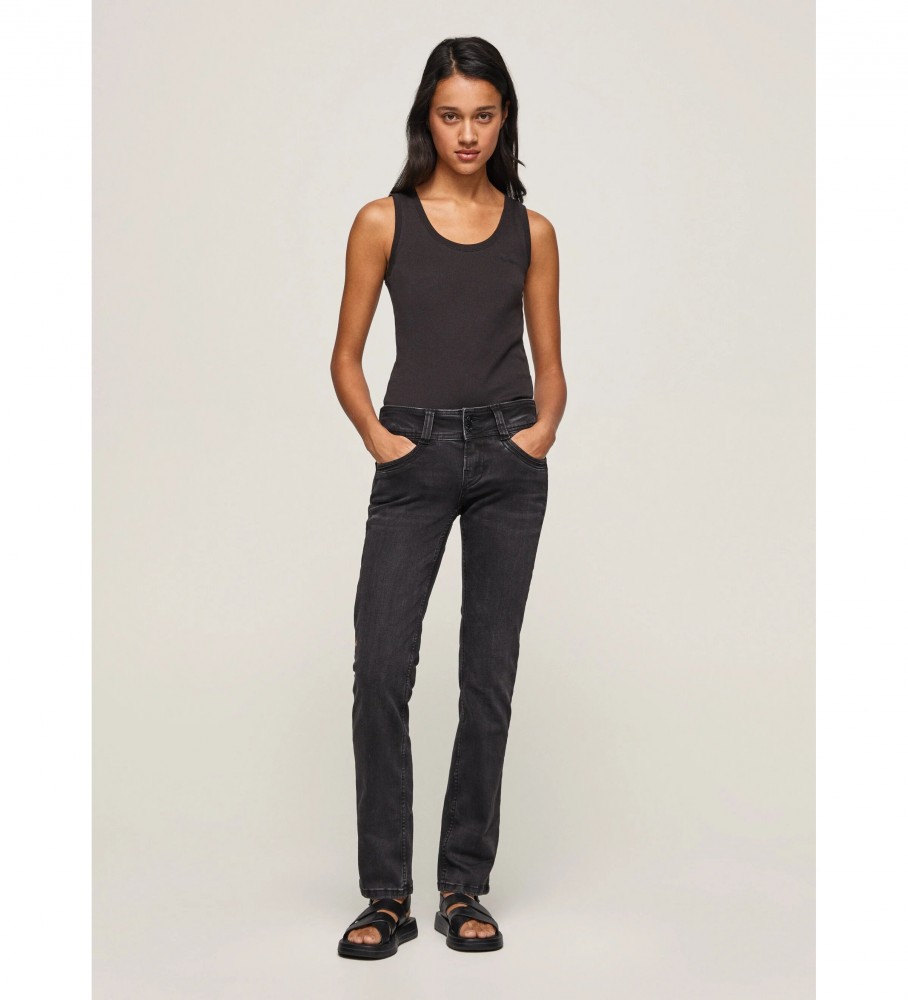 Calça jeans Pepe Jeans Gen corte regular preta